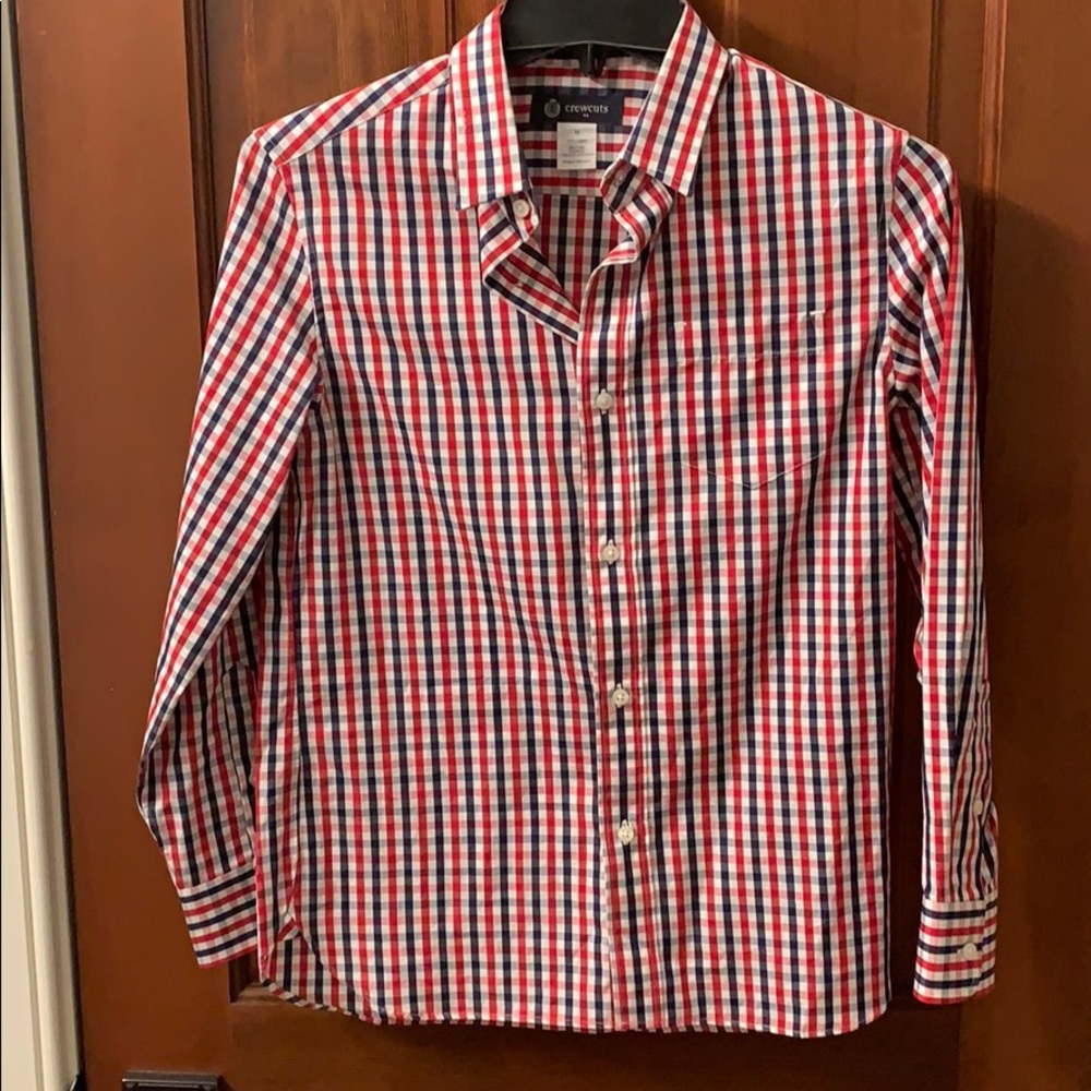 EUC J.Crew crewcuts Boys 12 plaid button down